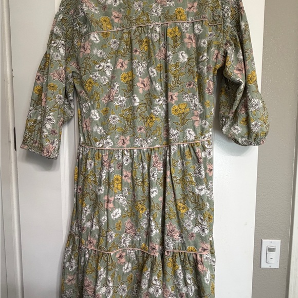 Cynthia Rowley Green Floral Tiered Dress Size Large - Picture 7 of 7